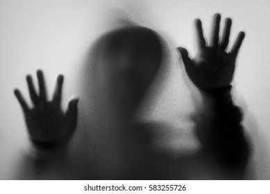 Shadow Horror Man Jacket Hoodhands On Stock Photo 583255702 | Shutterstock