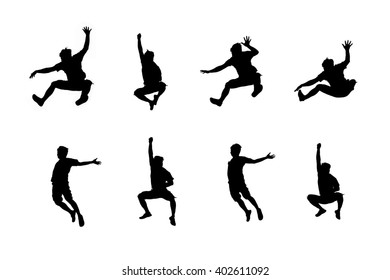 Similar Images, Stock Photos & Vectors of free climbing silhouettes ...