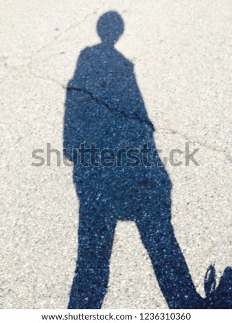 Similar – Shadow of a woman on the beach