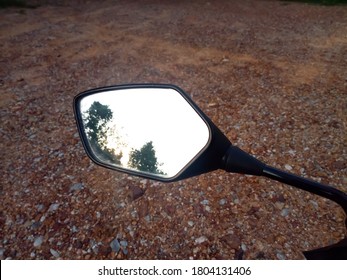 Shadow In Motorcycle Side Mirror