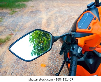 Shadow In Motorcycle Side Mirror