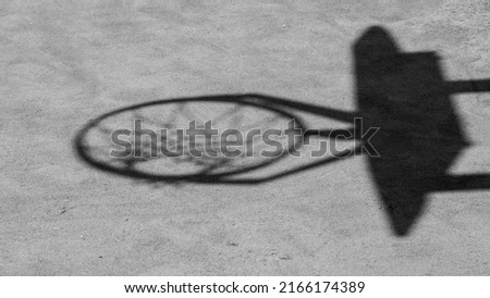 Image, Stock Photo basketball hoop with shadow cast