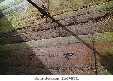 Shadow On The Rammed Earth Wall.