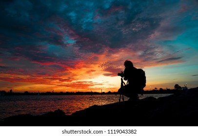     Shadow red sky background                           