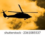 Shadow of Sikorsky UH-60LMA Blackhawk