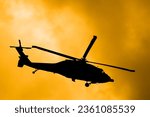 Shadow of Sikorsky UH-60LMA Blackhawk