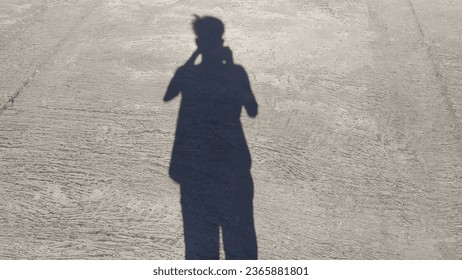 Shadow of a standing human