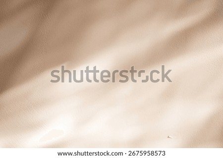 Shadow,Light Texture on Beige Wall Concrete Background.Summer banner in white abstract effect on cream floor kitchen room.Nature gold light on empty space table.Interior wall for beauty template