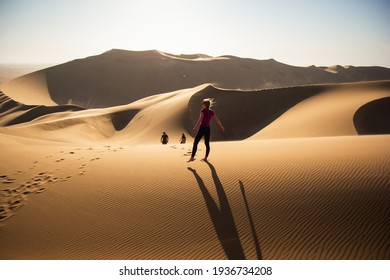 Shadows Atop Dune 7 In Namibia