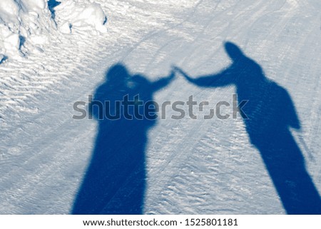 Similar – Image, Stock Photo people silhouettes on North sea beach at low tide