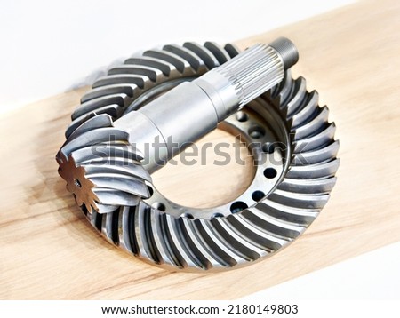 Shaft and gears metal spiral bevel industrial