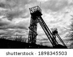 Shaft towers of a colliery in Herten Germany                              