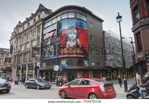 Shaftesbury Avenue Soho Londonseptember 62017 Theatre Stock - 