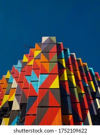 Shah Alam, Malaysia - 08/06/2020: Colourful Building