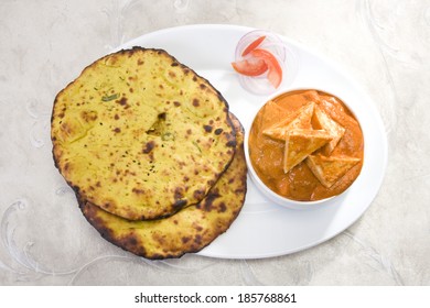 Shahi Paneer With Missi Roti, Indian Dish