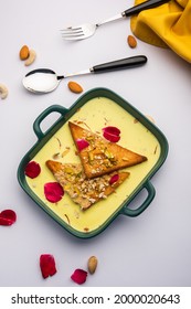 Shahi Tukda Tukra Dipped In Rabri Or Double Ka Meetha Diwali Sweet Made With Bread