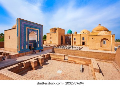 Shah-i-Zinda or Shah i Zinda necropolis is an ancient 11-15th centuries ritual buildings in the Samarkand city, Uzbekistan - Shutterstock ID 2032789694