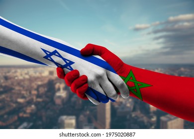 Shaking Hands Israel And Morocco