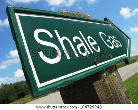 SHALE GAS road sign