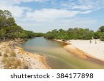 A shallow river in the dry season at Santos Luzardo National Park, in Apure state, in Venezuela