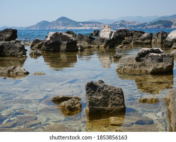 Shallow Rock In The Rock Pool