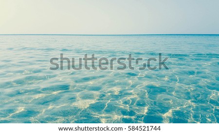 shallow water wave and clearly blue sky background