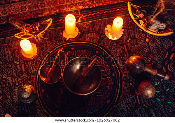 Shamanic Drums Before Ayahuasca Ceremony Stock Photo Edit Now