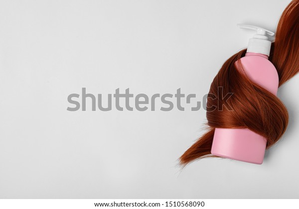 Shampoo Bottle Wrapped Lock Hair On Stock Photo Edit Now 1510568090