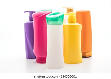 Shampoo Or Hair Conditioner Bottle Isolated On White Background