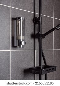 Shampoo Or Soap Dispenser. Wall Dispenser In Shower