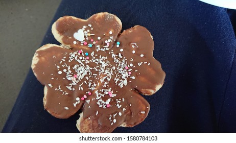 Shamrock Cookies With Chocolate And Sprinkles