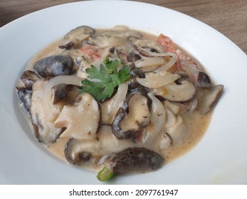 Shamu Datshi Or Mushroom Cheese Curry, Bhutan Food.