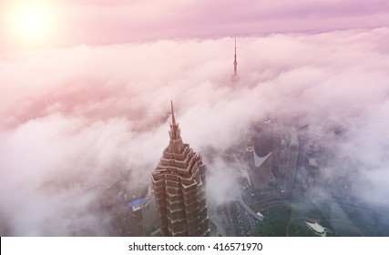 Shangghai Building In The Cloud Sea