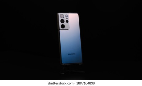 Shanghai, China - 18 January 2021: The new Samsung Galaxy S21 Ultra