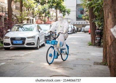 Shanghai, China, April, 2020: Shanghai Exits It's First Lockdown And Chases It's Zero Covid Police