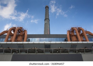 SHANGHAI, CHINA, APRIL 6, 2013: Nanshi Power Plant With Blue Sky, The First Dedicated Contemporary Art Museum In China.