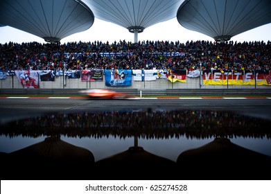 Shanghai, China - April 9, 2017: F1 Fans At Formula One Chinese Grand Prix At Shanghai Circuit.