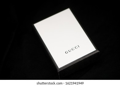 Shanghai, China - January 21, 2020: Gucci Gift Packaging.