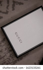 Shanghai, China - January 21, 2020: Gucci Gift Packaging.