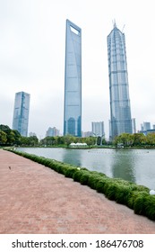 SHANGHAI, CHINA - MARCH 20: 21st Century Tower, Shanghai World Financial Center And Jin Mao Tower In Lujiazui Finance And Trade Zone In Pudong District On March 20, 2013 In Shanghai