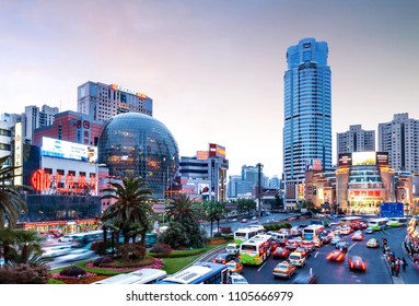 Shanghai, China - MAY 15, 2012:  Xujiahui In Shanghai. Xujiahui Was Established In May 1994 As A Subdistrict Of Xuhui District And Is Nowadays Welknown For Its Electronics Shopping Malls