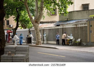 Shanghai, China - May 19 2022: COVID Tests For Compounds As The Streets Of Shanghai China Slowly Begin To Open Up After A Nearly 2 Month Long COVID-19 Lockdown To Achieve Societal Zero.