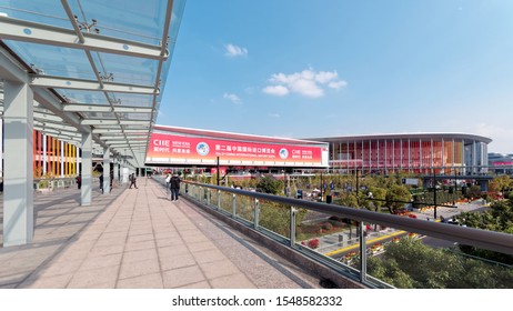 Shanghai, China - Nov. 3, 2019: Shanghai National Expo And Convention Center Ready To Welcome The Second China International Import Expo.