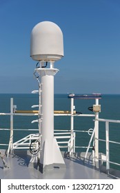 Shanghai, China - November 10: Broad Band Antenna On The Bridge Of Seagoing Vessel On November 10, 2018 In Shanghai, China.