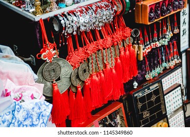 Shanghai, China - Oct 30, 2017: Chinese Traditional Souvenir Store