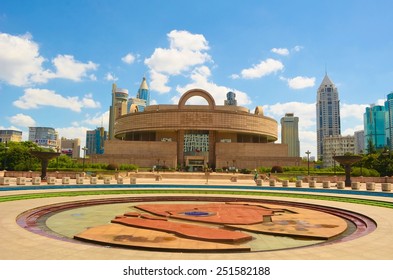 SHANGHAI, CHINA, SEPTEMBER 1, 2013: View Of The Shanghai Museum And Its Surroundings.