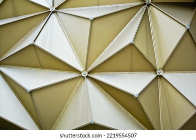 Shanghai, China-November 22, 2019: Closeup Of Pattern Of Geodesic Dome Of Shanghai Circus World Puxi 