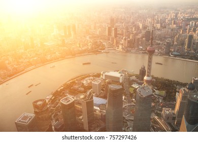 Shanghai city skyline - Shutterstock ID 757297426