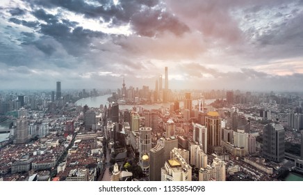 London Sunset View On Business Modern Stock Photo (Edit Now) 243410305