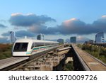 The shanghai Maglev train The running